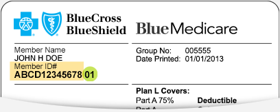 Blue Cross Blue Shield Medicare Number